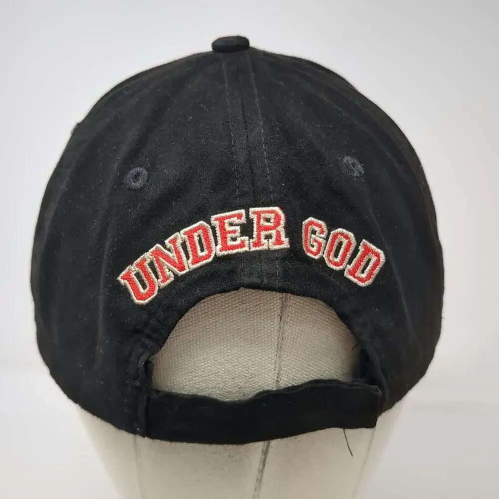 Forever 21 5 Panel Black One Size Number 1 Nation Under God Suede Style Hat